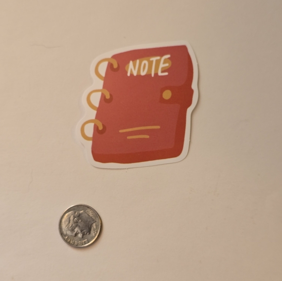 10/$10 Red Notebook Sticker - Picture 2 of 2